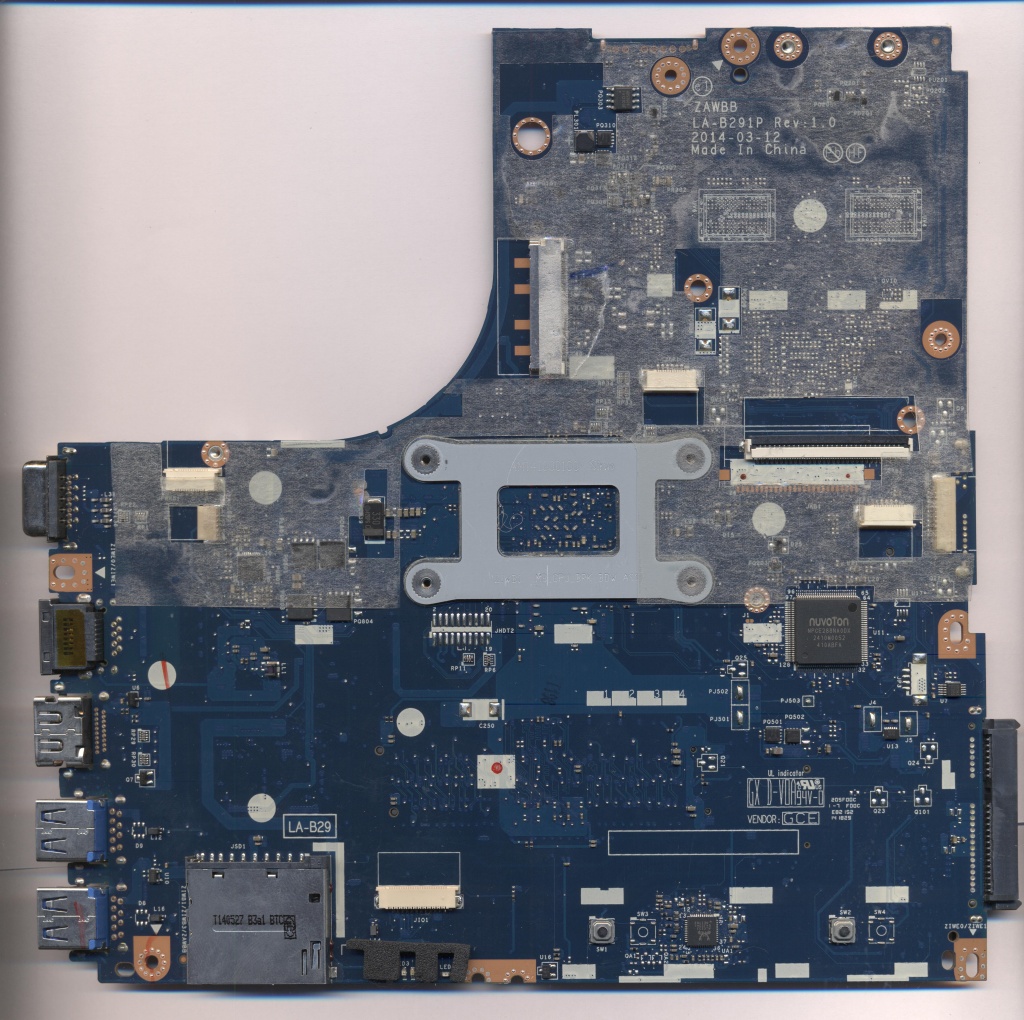 ZAWBB LA-B291P Rev:1.0 б.у. рабочая