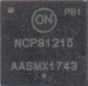 NCP81215MNTXG Three Output Controller with Single SVID Interface снятые