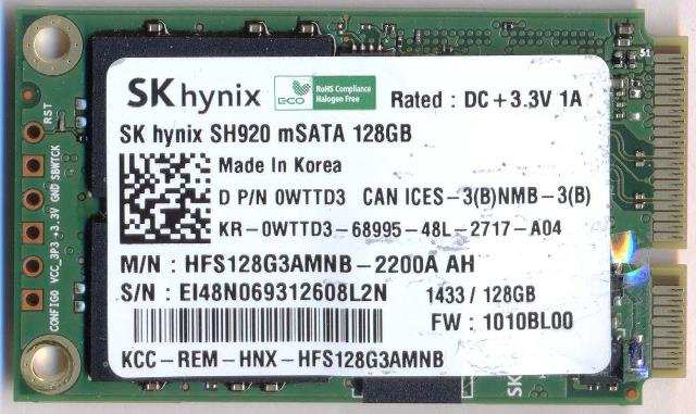 SK hynix SH920 mSATA 128G